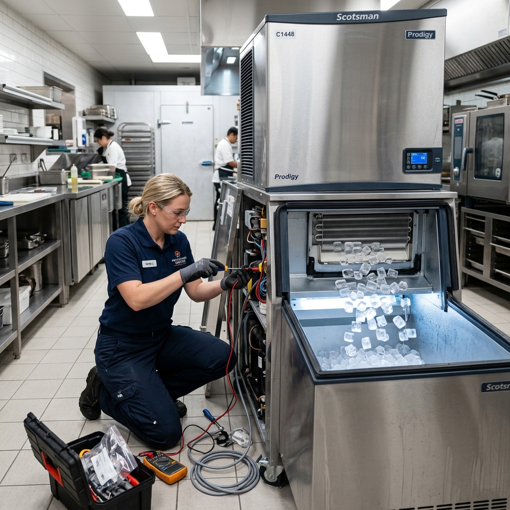 Sửa Máy Làm Đá Viên Công Nghiệp Đà Nẵng: Lỗi Không Ra Đá, Đá Mỏng