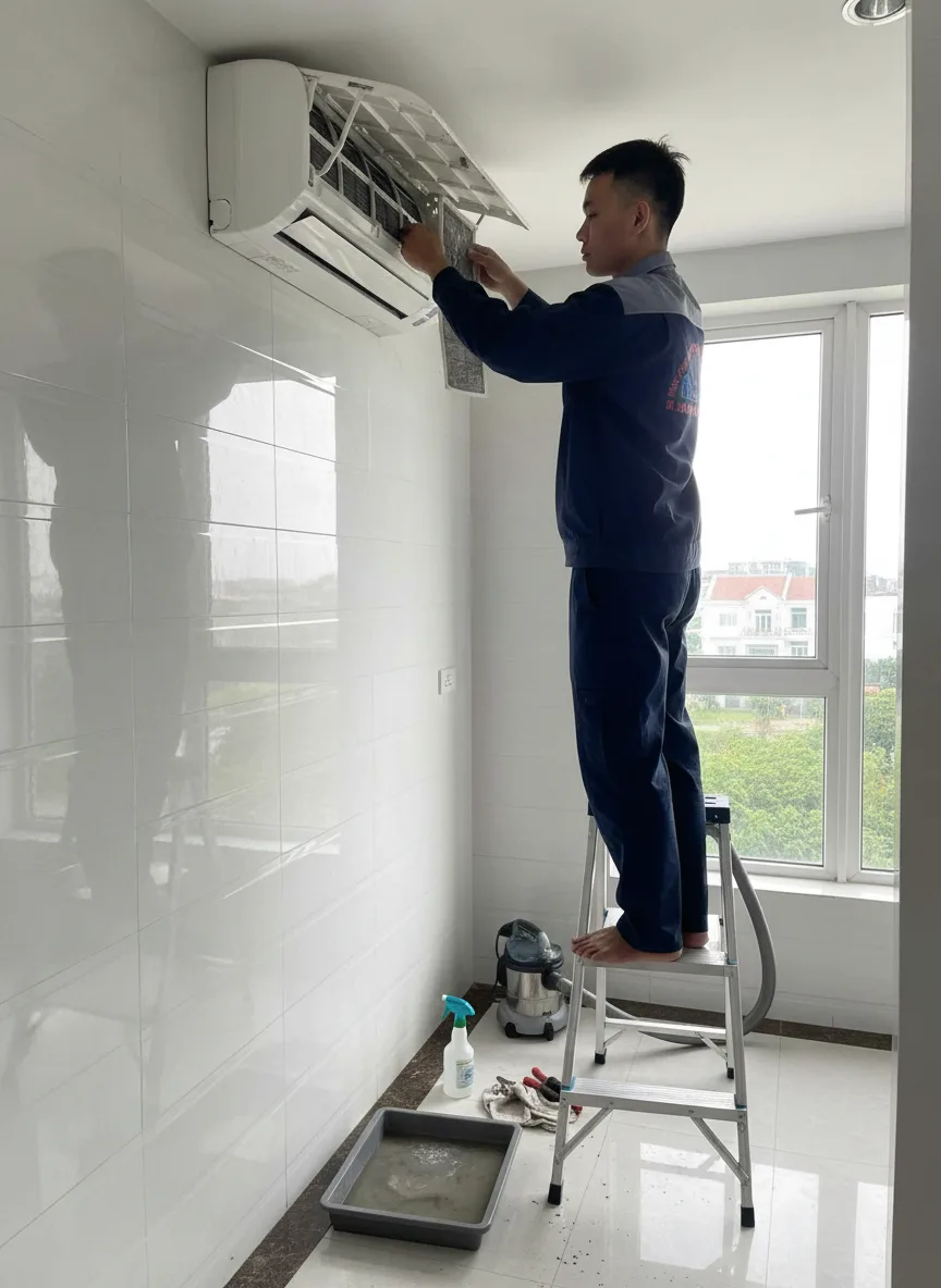 Quy trình vệ sinh máy lạnh chuyên sâu 6 bước tại Đà Nẵng